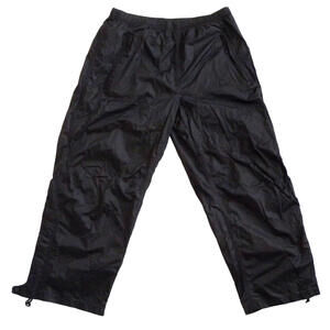 Gander Mountain Black Nylon Pants Mens 2XL Hiking Drawstring Ankle Snap 36x29